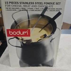 Bodum Silver Fondue Set